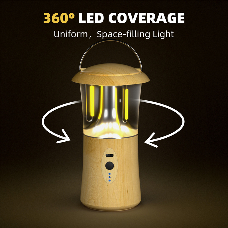 NFA Outdoor three-color light camping light multi-functional camping light 360 degree strong light emergency lighting tent chandelier