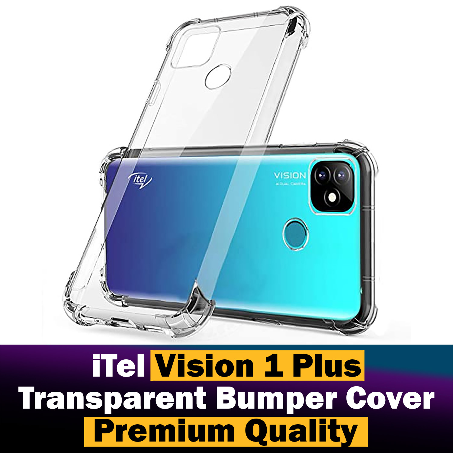 iTel%20Vision%201%20Plus%20Back%20Cover%20Transparent%20Extra%20Bumper%20Anti%20Shock%20Soft%20Crystal%20Clear%20Case%20For%20iTel%20Vision%201%20Plus%20-%20Image%203