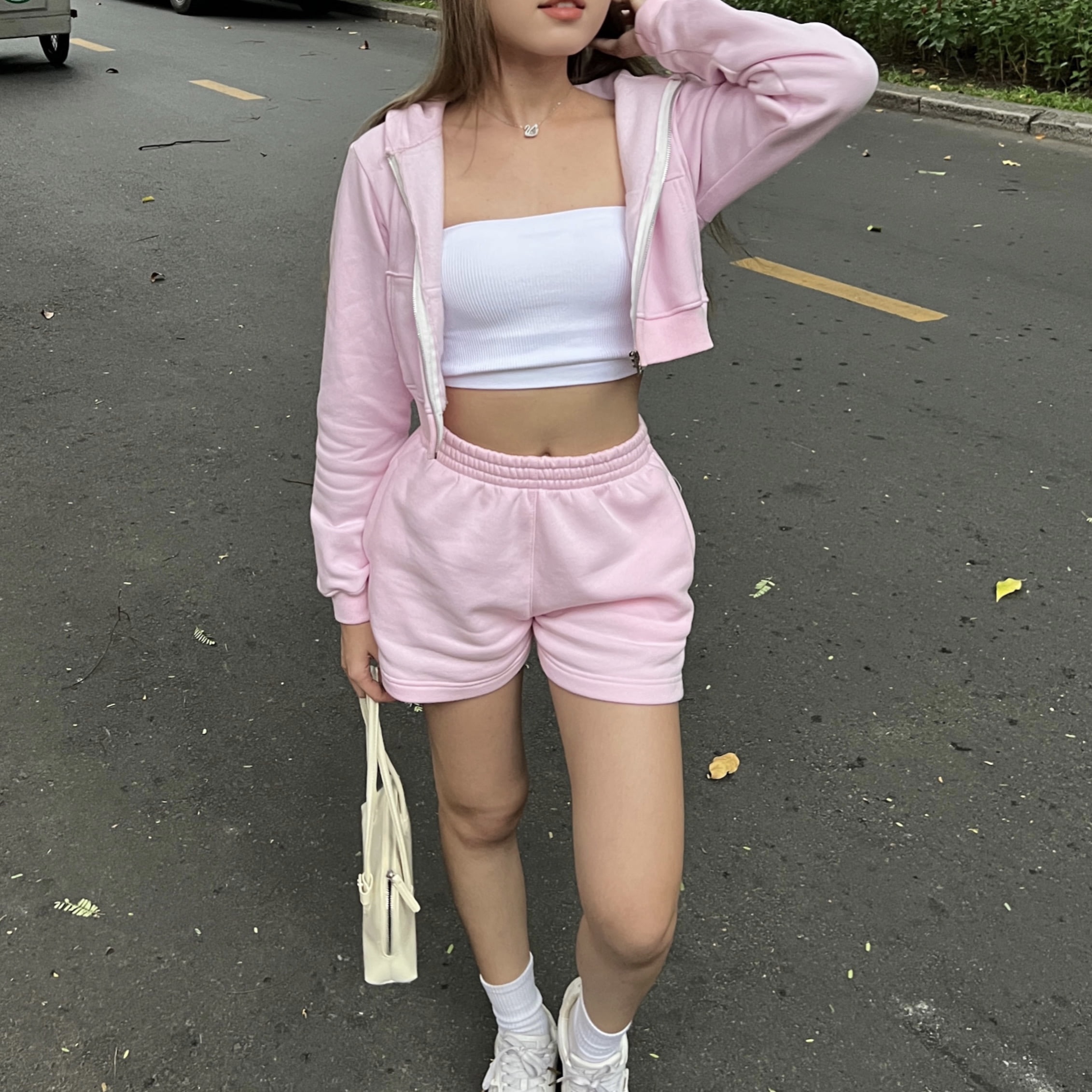 Quần Short thun nỉ cotton, Basic Sweatshorts AUGETY