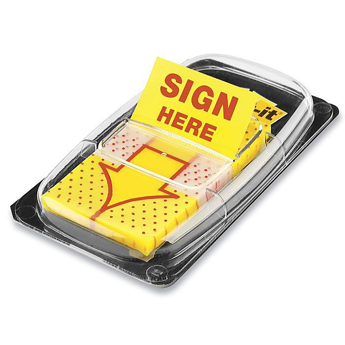 Note trình ký Sign Here Post It 3M - Vỉ 50 tờ