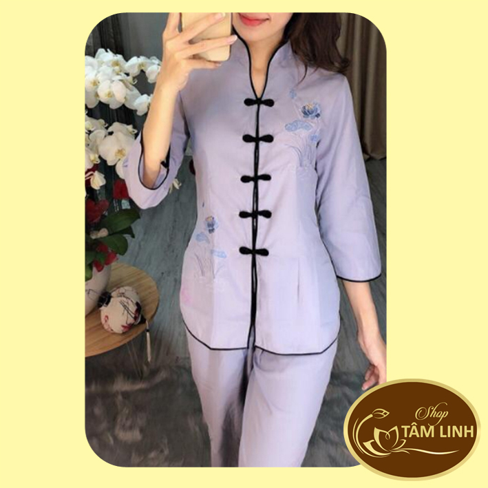 Đồ lam đi chùa_Mẫu Cổ Tàu Viền