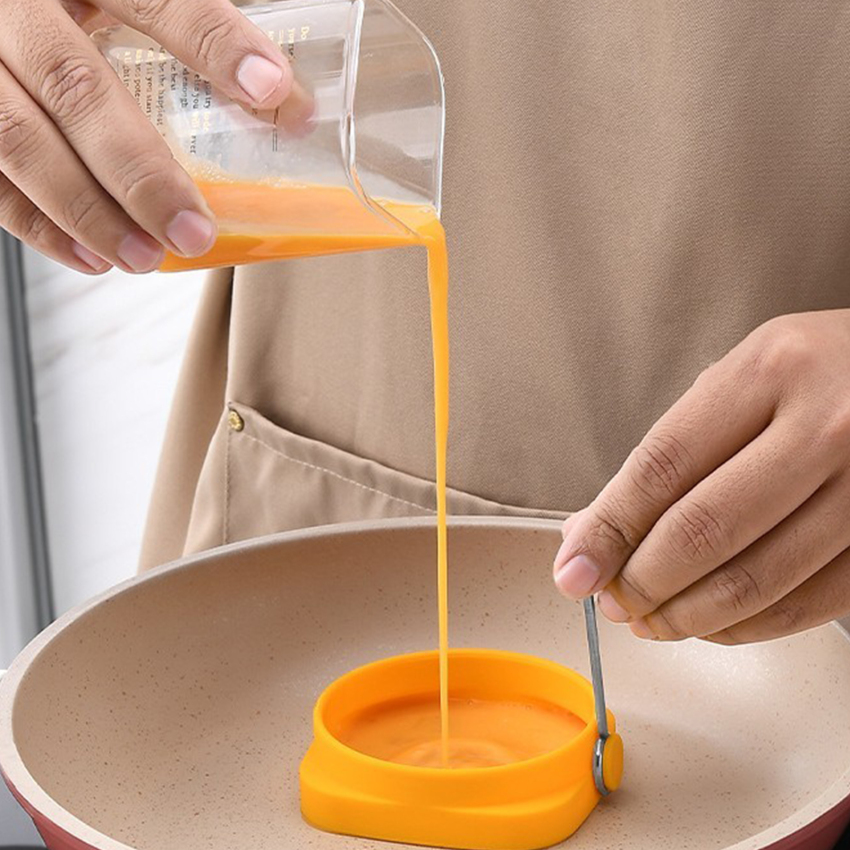 Egg Fried Mold Double-Sided Round Convenient Omelet Moulds Silicone Tools Pancake Maker Molds Frying Pan Accessories