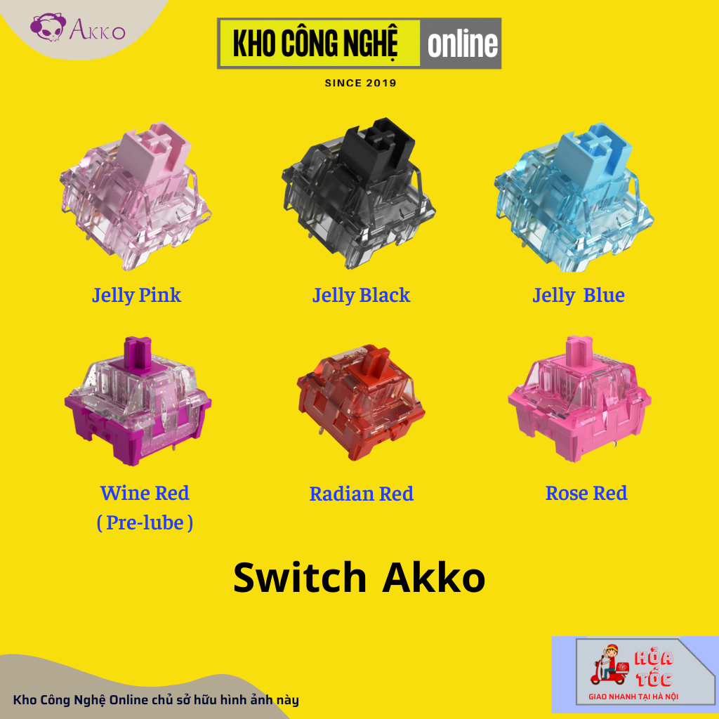 Switch lẻ thay nóng cho bàn phím cơ AKKO switch CS Jelly switch & TTC