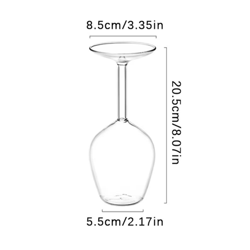 Bar Tool 400ML Upside Down Goblet Clear Long Stem Inverted Cup ...