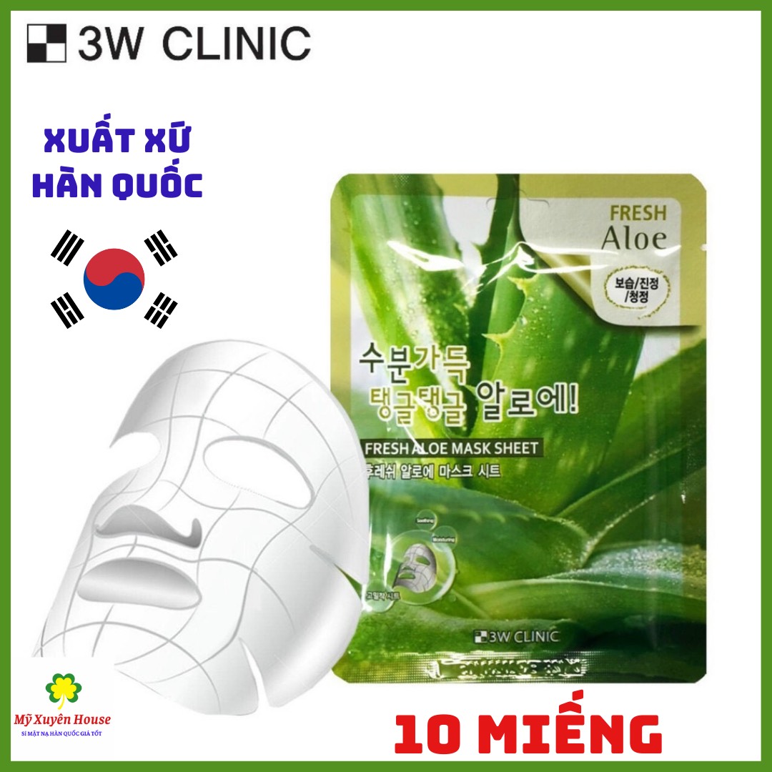 Mặt nạ 3w clinic nha đam hàn quốc chính hãng 10 miếng