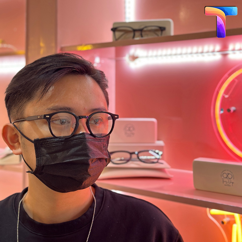 Mắt kính vuông nam nữ GM Eddy A [Có sẵn] [Ảnh thật]