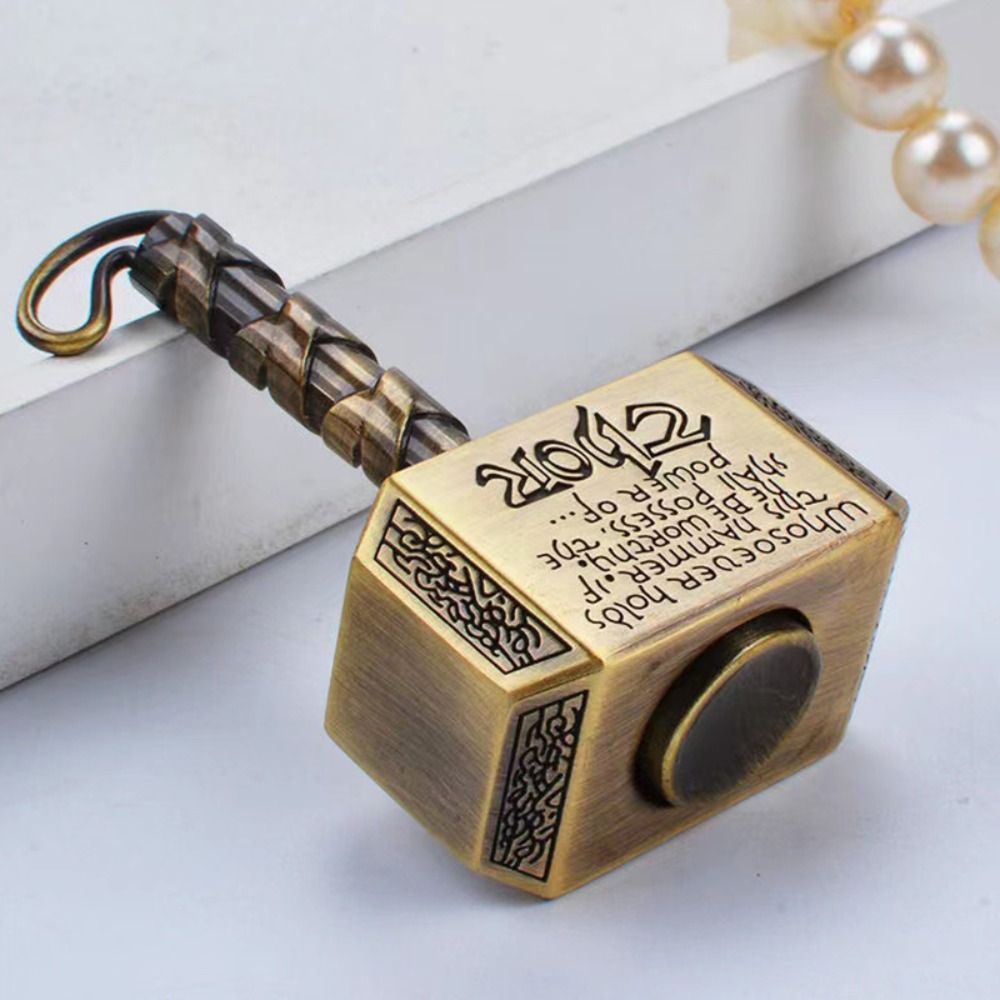LILYGIRL Búa Con quay giảm căng thẳng búa Bồn chồn Xoay Đồ chơi giảm căng thẳng Búa kim loại Con quay tay Chống lo âu Quà tặng giáng sinh