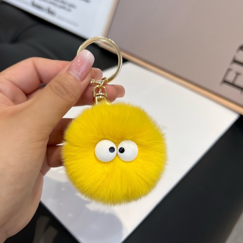 Móc khoá lông đoi mắt tròn