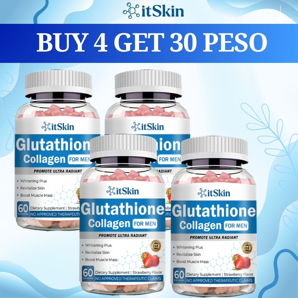 ITSKIN Glutathione Collagen Glow for Men Whitening Skin Collagen Vitamin  Anti-Aging 60 Gummies - Lazada