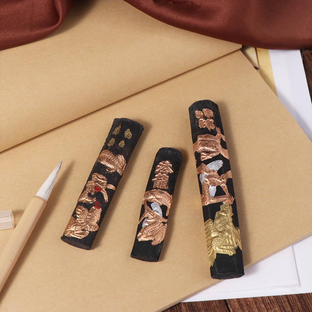 Vintage Painting Calligraphy Ink Stick Writing Grinding Ink Block Black ...