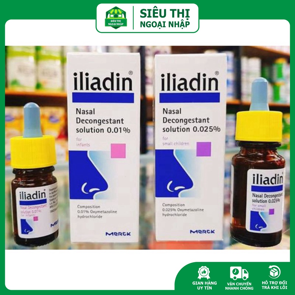 Nhỏ mũi iliadin cho bé