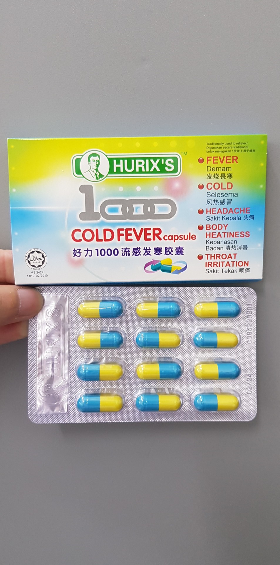 HURIX'S 1000 COLD FEVER CAPSULE 12'S Lazada