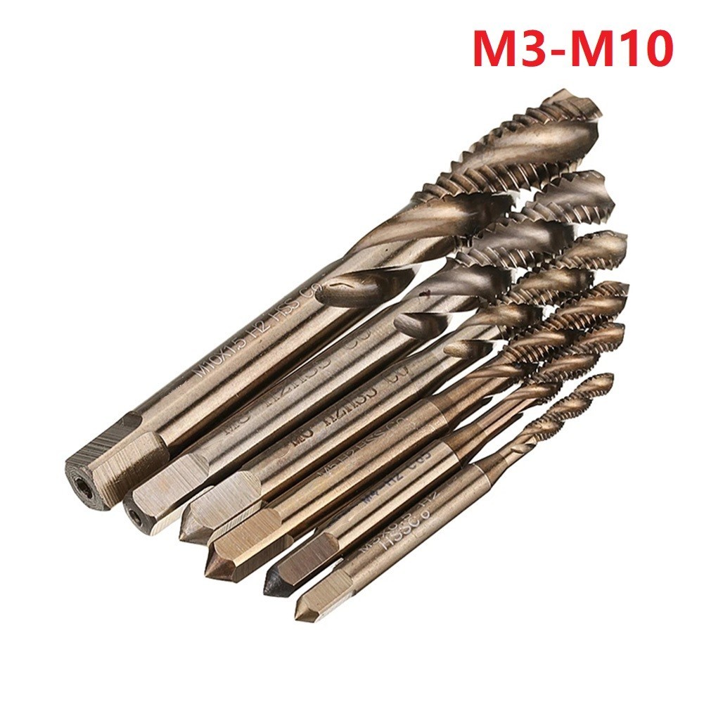 Tool Nest M3-M10 HSS Cobalt M35 Screw Thread Metric Tap Drill Bits Screw Machine Compound Taps Right Hand