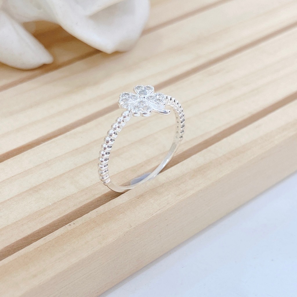 Nhẫn bạc nữ LAMY Four-Leaf Clover Ring Silver 8193SV - Nhẫn bạc ta cao cấp