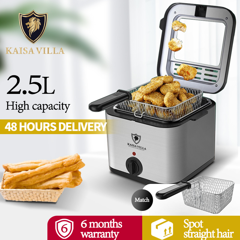 Kaisa Villa deep fryer 2.5L electric deep fryer fried chicken stainless