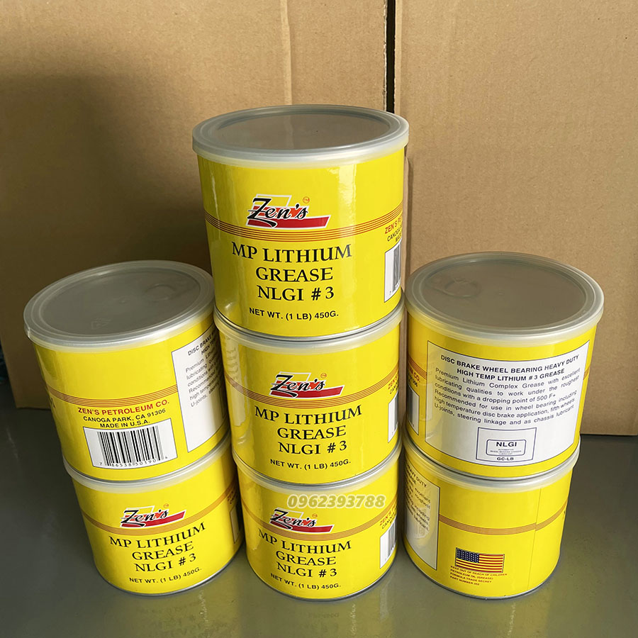 Mỡ bò chịu nhiệt Lithium Grease Zen's #3 450g