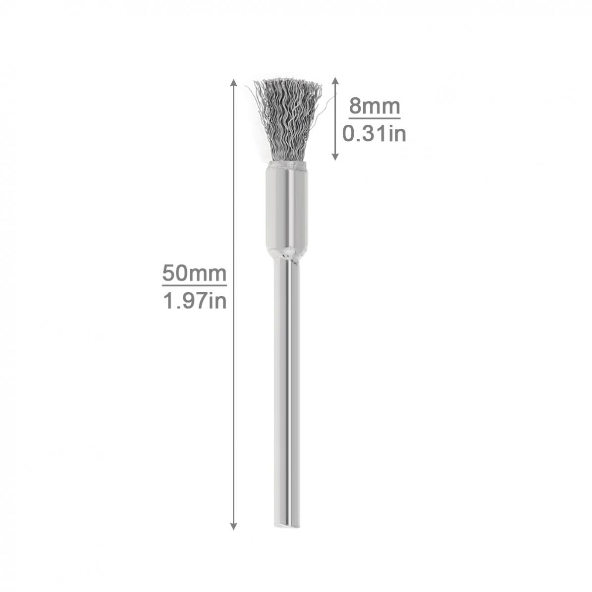 Mini 5 chiếc dây Inox bánh xe bàn chải Dụng cụ đánh bóng loại bỏ rỉ sét Cleaning Tool