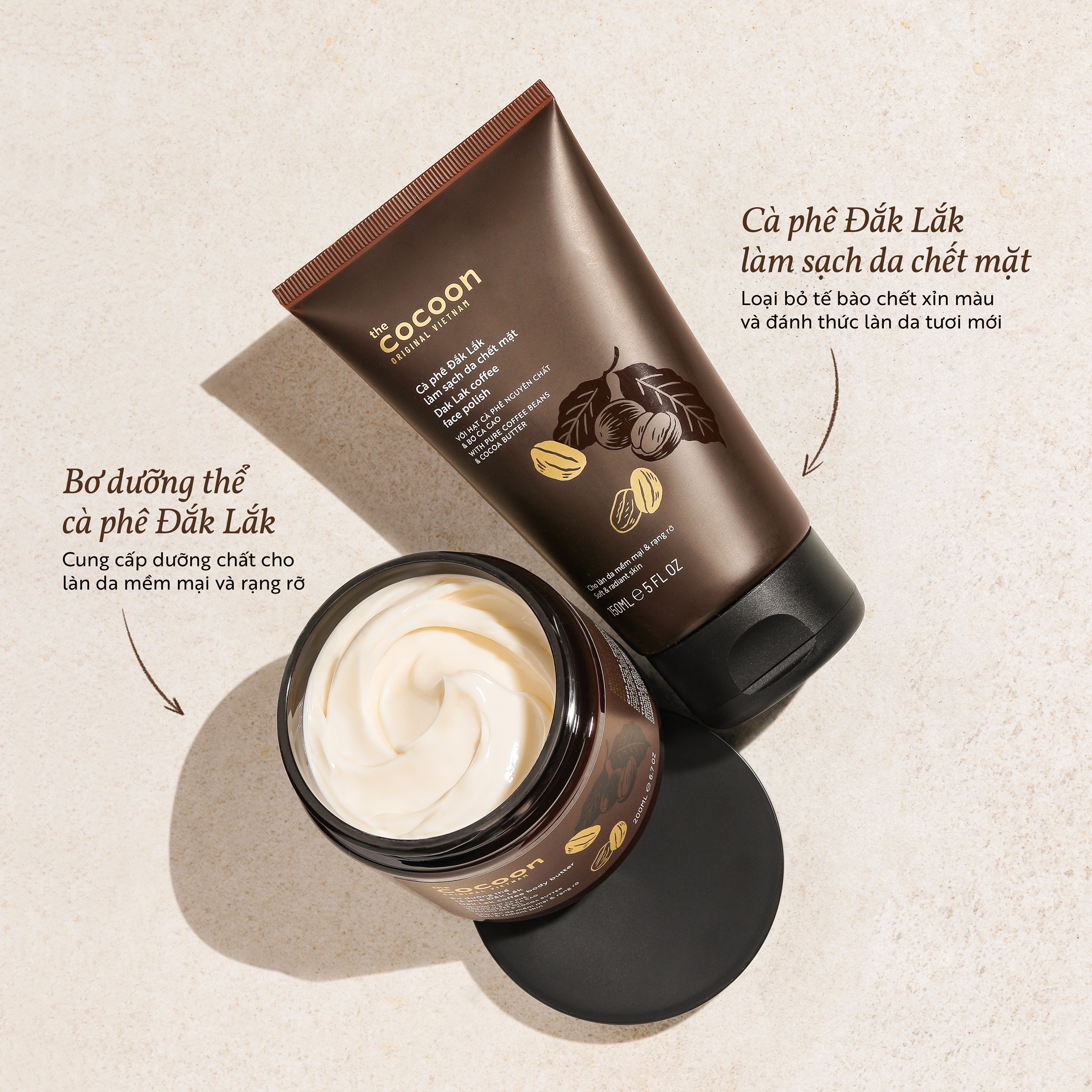 Bơ Dưỡng Thể Cà Phê Đắk Lắk Cocoon 200ml