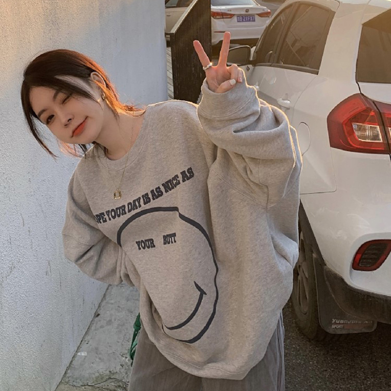 Guima women's sweatshirt women's round neck sweatshirt
