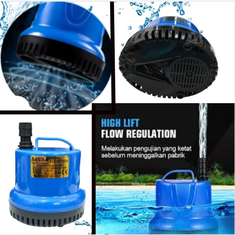 AQURA ASP PSP 2300A Pompa Aquarium Kolam Air Mancur