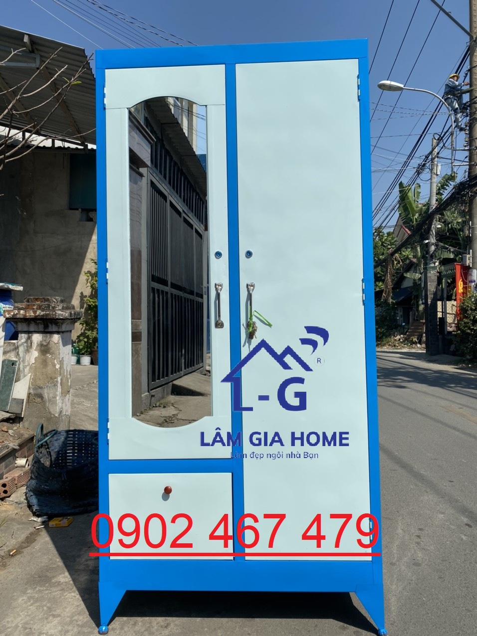 TỦ SẮT SƠN DẦU 2 CÁNH 1 HỘC 1M6