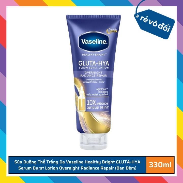 Milk Nourishing fitness white leather Vaseline healthy bright Gluta HYA serum burst lotion help 10x matte intensive and making đều skin color 330ml-Thailand