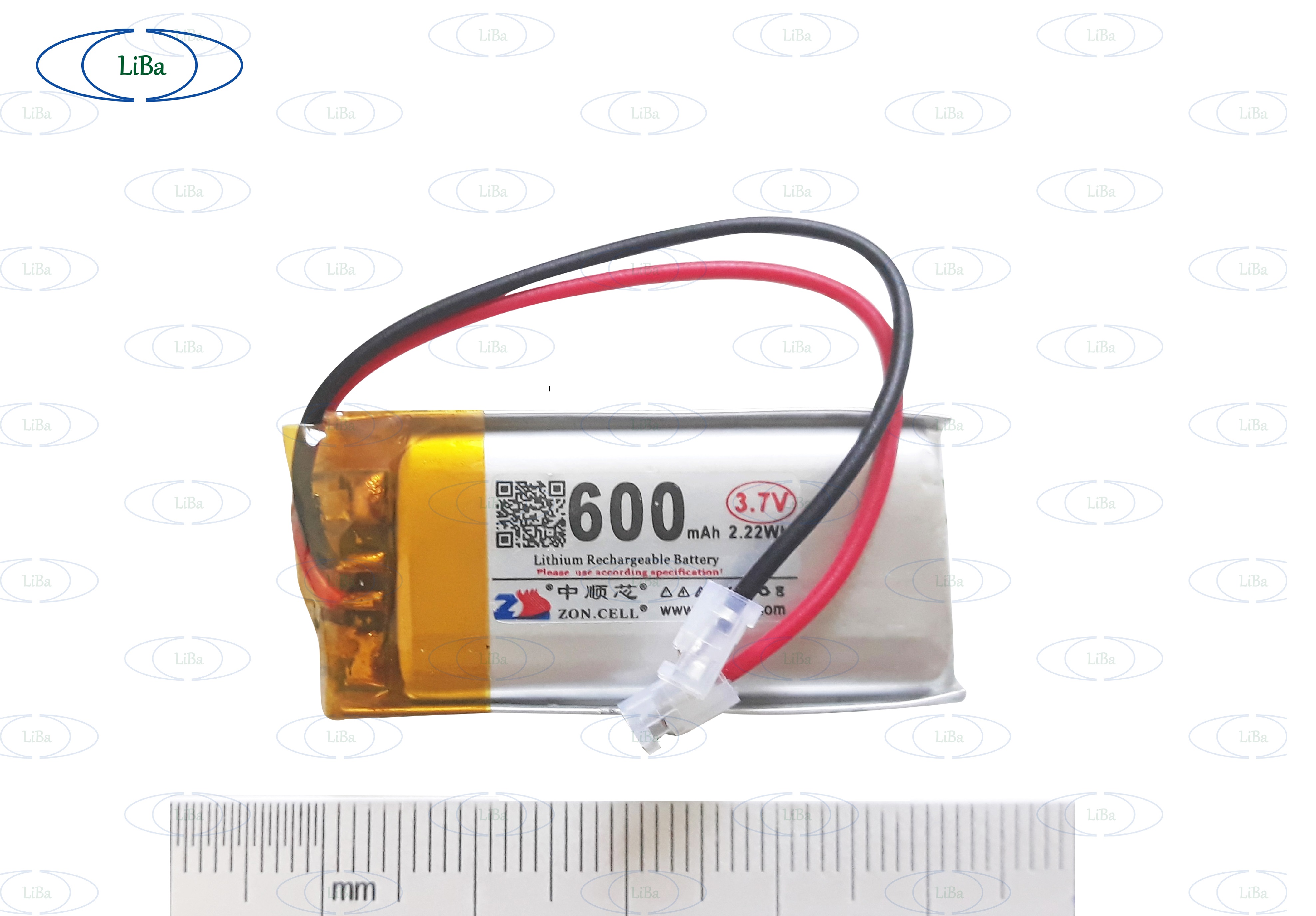 [HCM]Pin Lithium Polyme 3.7V 600mAh 5 x 20 x 40 mm _ LiBa