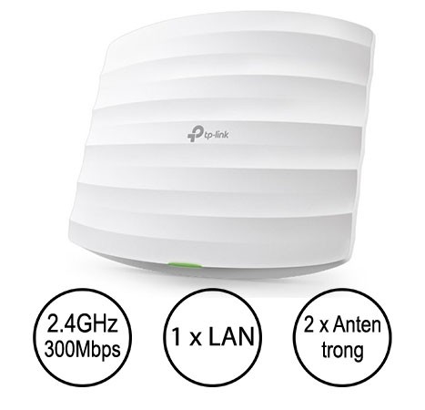 Phát Wifi TP-Link EAP110 Chính hãng (Ốp trần AP, 300Mbps, 1 port PoE Passive)