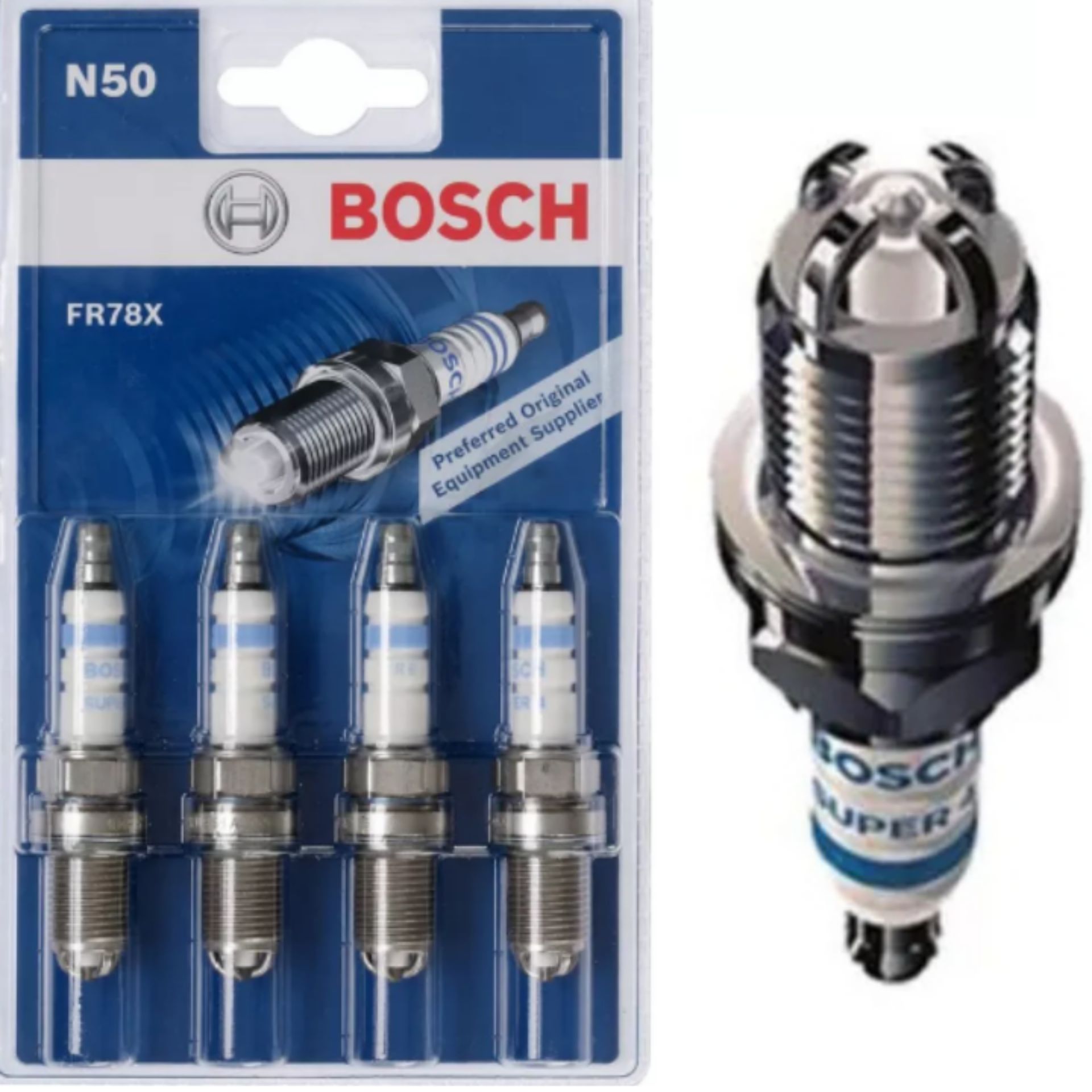Honda Civic 2005-2010 Bosch Spark Plugs 4 Pieces