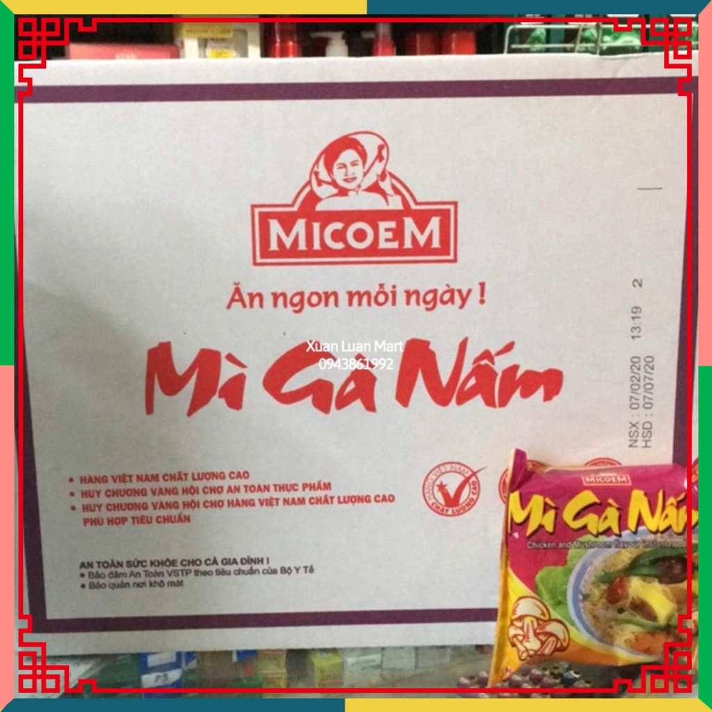 (HOT LIKE) Thùng Mì Gà Nấm 30 Gói x 70g