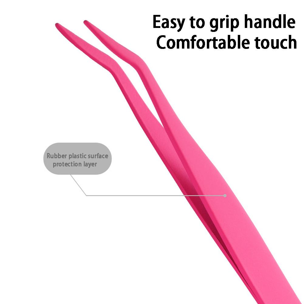1PC False Eyelash Tweezers False Eyelashes Applicator Stainless Steel Eyelash Extension Curler Nipper Clip Clamp Makeup Tools. 