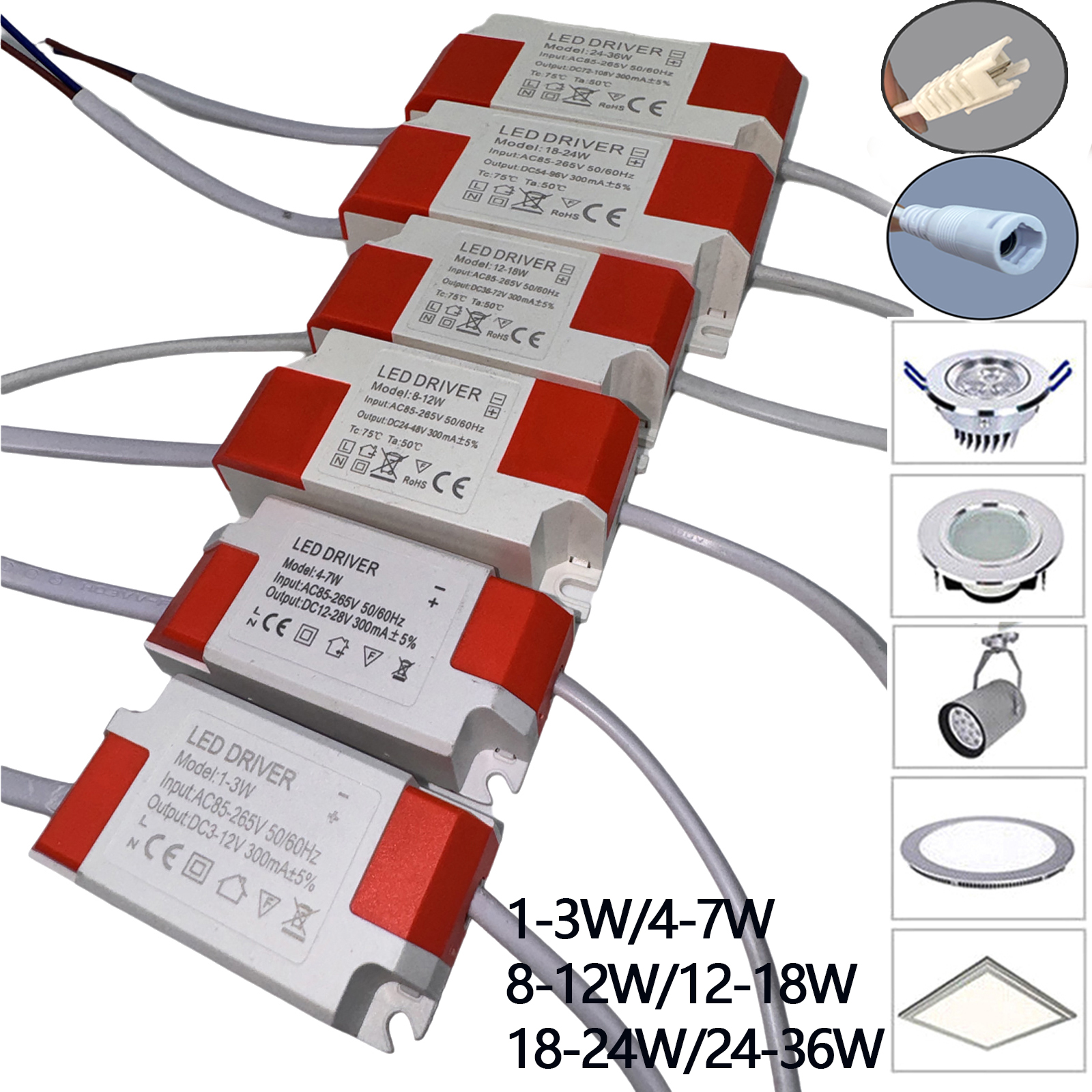 AC85-265V 1-3W 4-7W 8-12W 18-24W 24-36W LED Driver Constant Current Panel  Light Easy installation Power Supply Light Accessories | Lazada PH IP66 防水 LED ドライバー照明トランス AC/DC 12V 24V 出力電圧 25-38V LED 電源、ソーラーライト、船