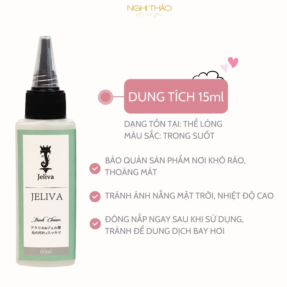 Nước rửa cọ nail Jeliva