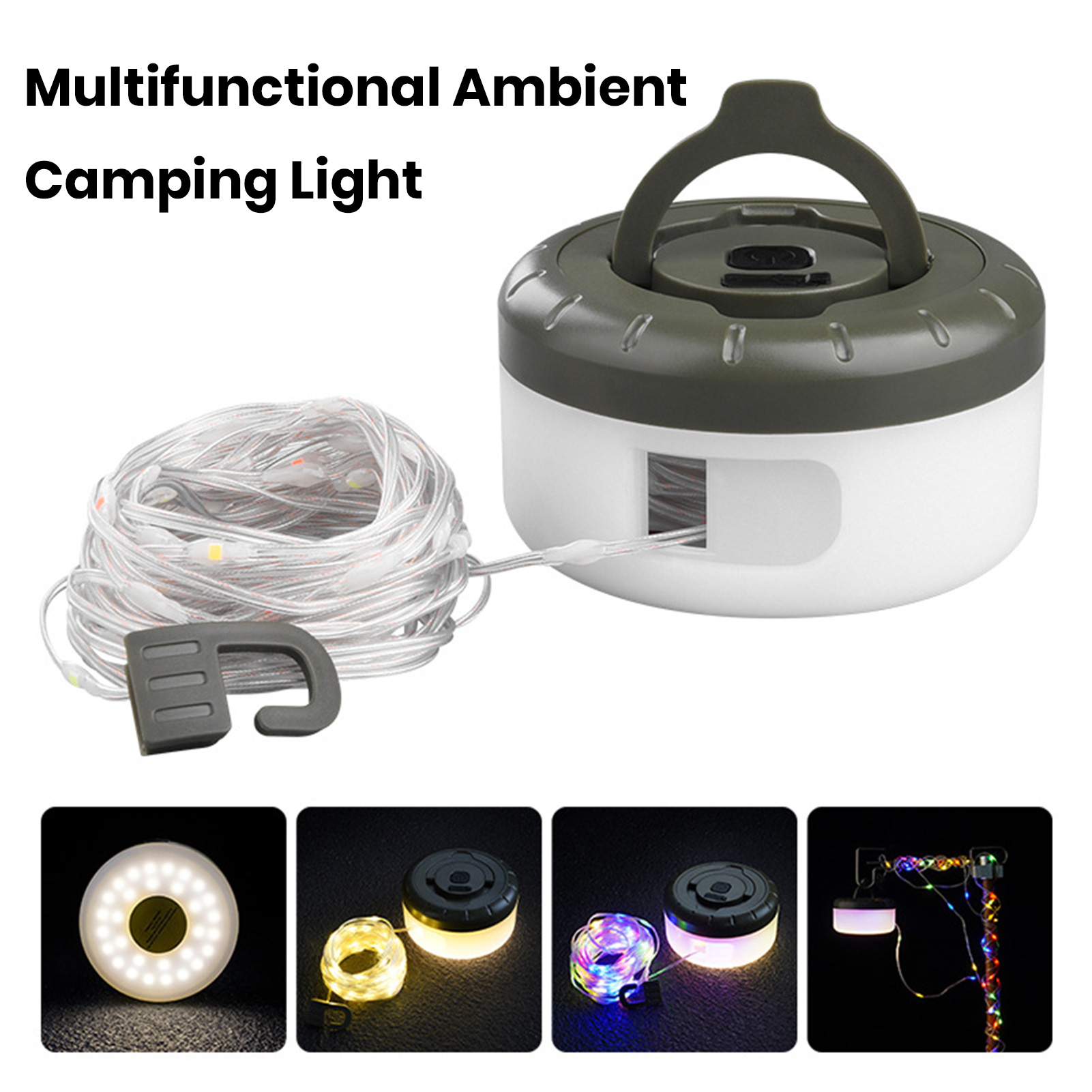 Led String Lamp Waterproof Outdoor Camping String Lights Colorful Flicker-free Tent Decoration Lamp Ideal