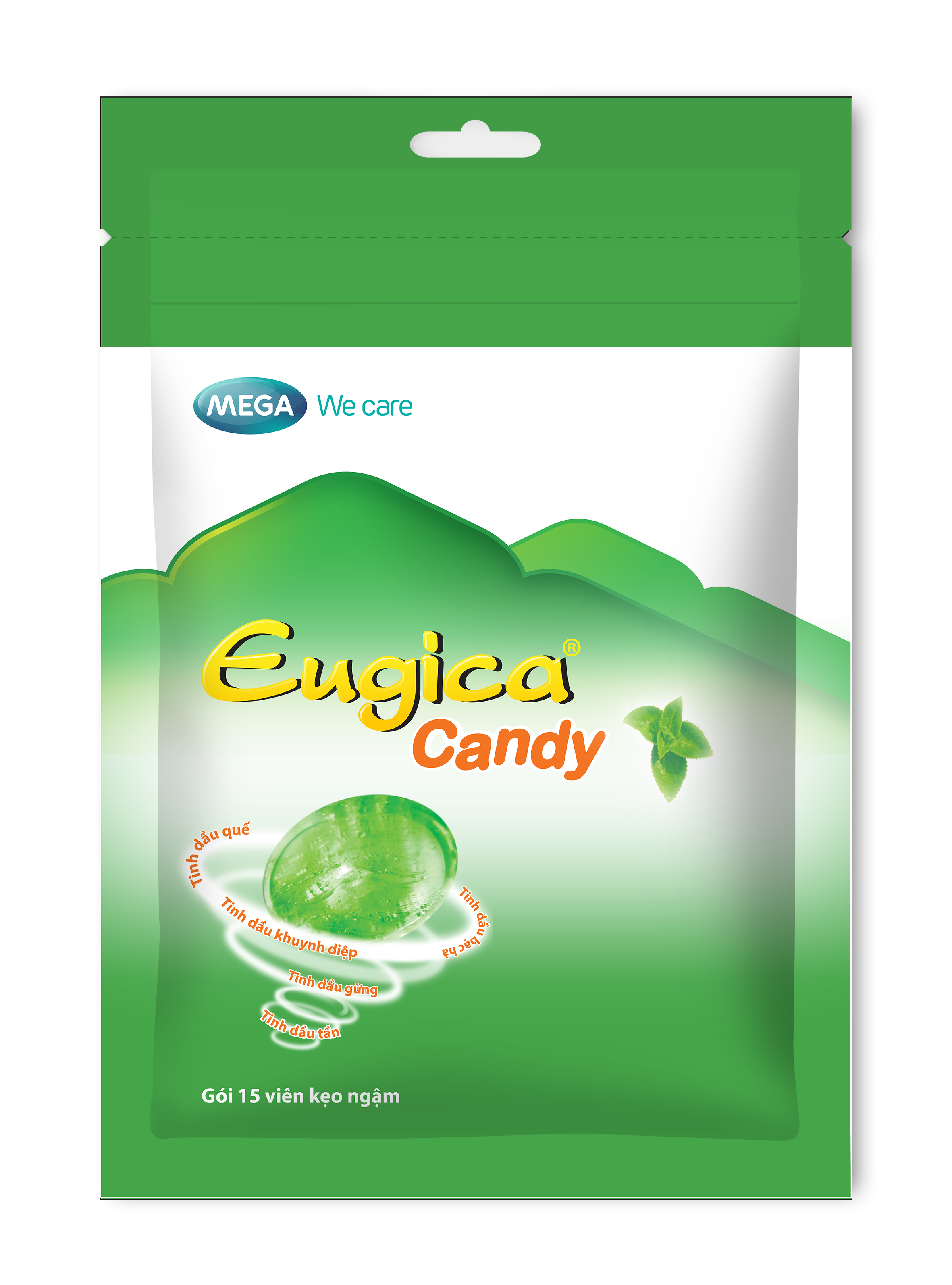 Eugica Candy Herbal Lozenges (Zip Bag of 15 Tablets)