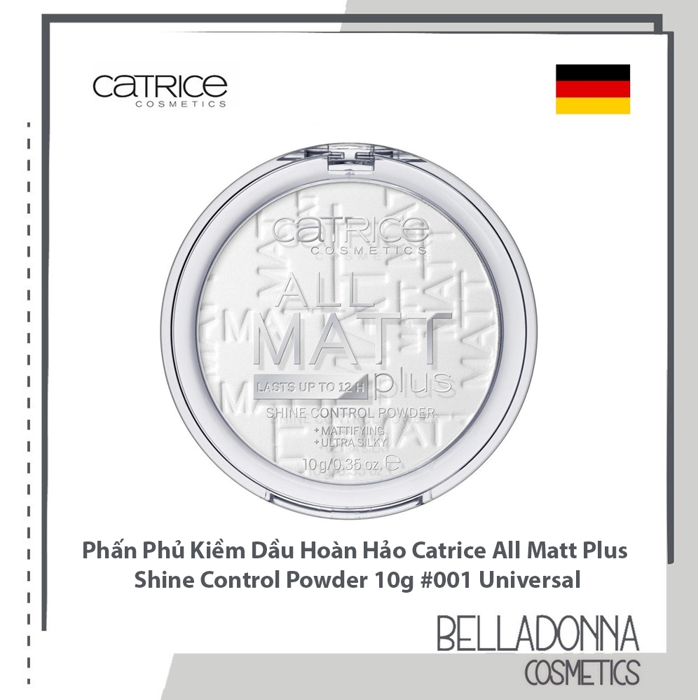 Phấn Phủ Dạng Nén Giúp Kiềm Dầu Catrice All Matt Plus Shine Control Powder 10g