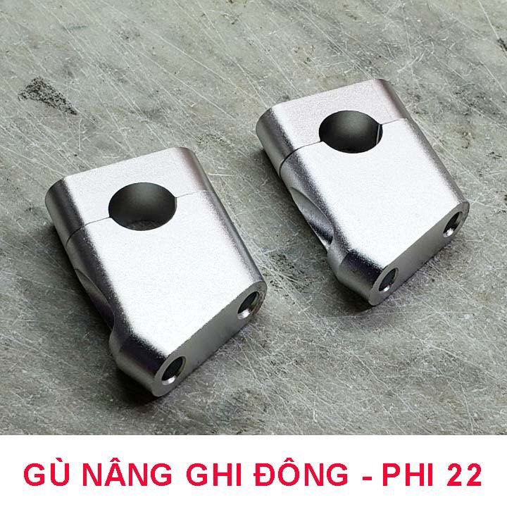 Gù xéo lắp ghi đông phi 22mm bạc