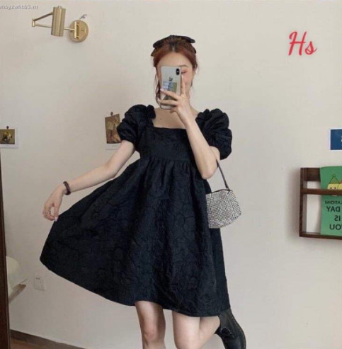 Váy xốp buộc nơ lưng HSU1