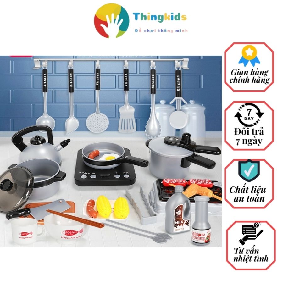 Bộ đồ chơi nhà bếp nấu ăn 36 món -thingkids