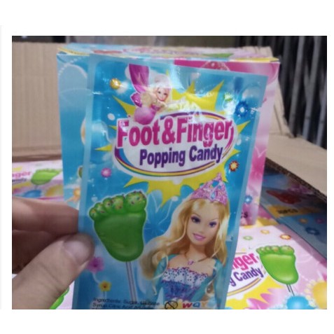 Kẹo mút chấm hạt nổ Foot&Finger (gói 10gr) nhiều hình