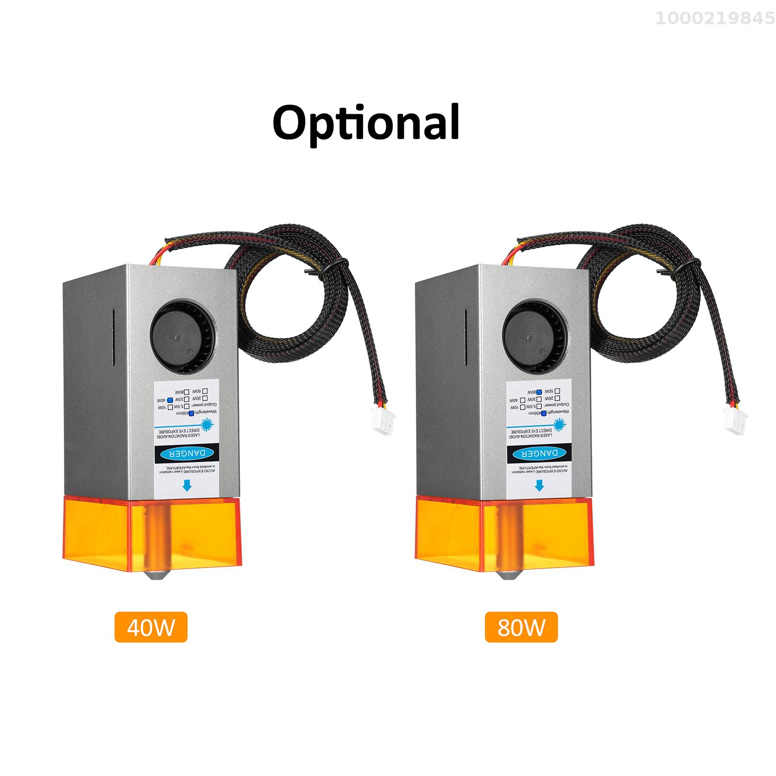 Smart Sensor 80W/40W Alloy Laser Module Laser Engraving Module Laser Head Module Built-in Air Pump with Air Auxiliary Function