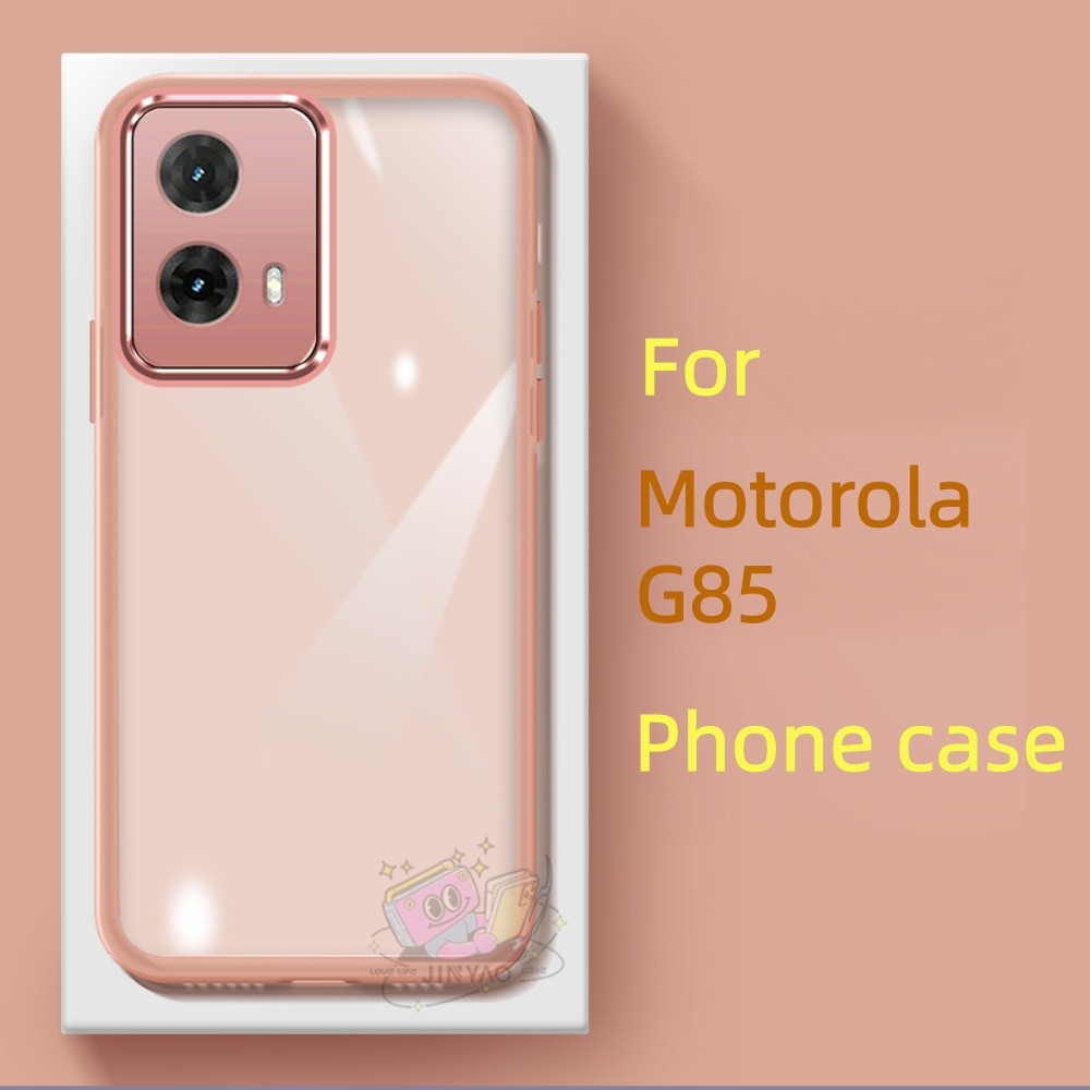 【Art Style】For Motorola G85 Phone case transparent Lens protector Stain-Resistant Cushioned Airbag Designer Anti-fingerprint Protective Case. 