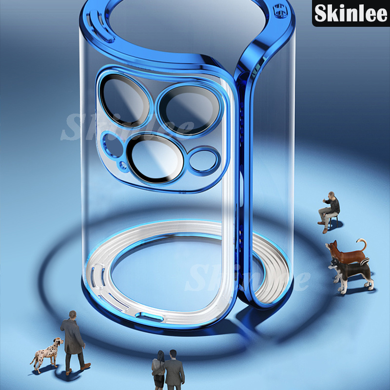 Phone case For OPPO Reno 12 Back cover Transparent Clear Plating Electroplate Shining Clear Soft Cover For OPPO Reno12 Pro Cover cases.