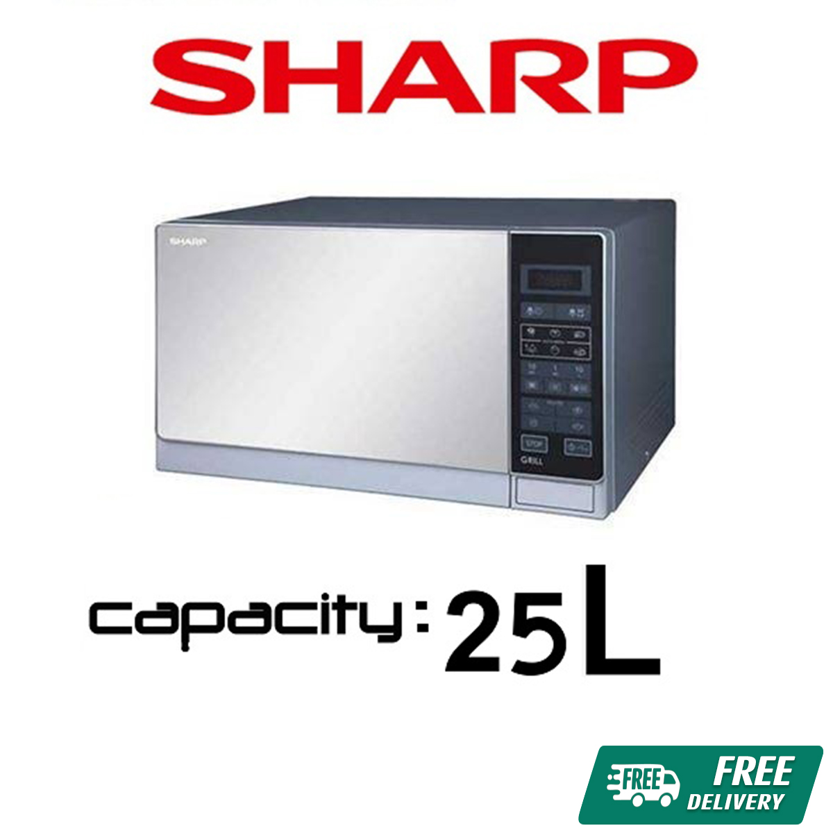 Sharp Microwave Oven R-75Mt(S) with 315mm Diameter Turntable Capacity - 25 Litre