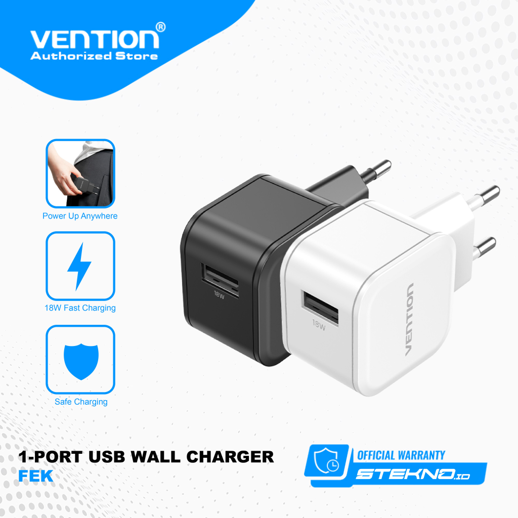 Vention Fast Charger USB Adaptor Mini Small Android Apple QC