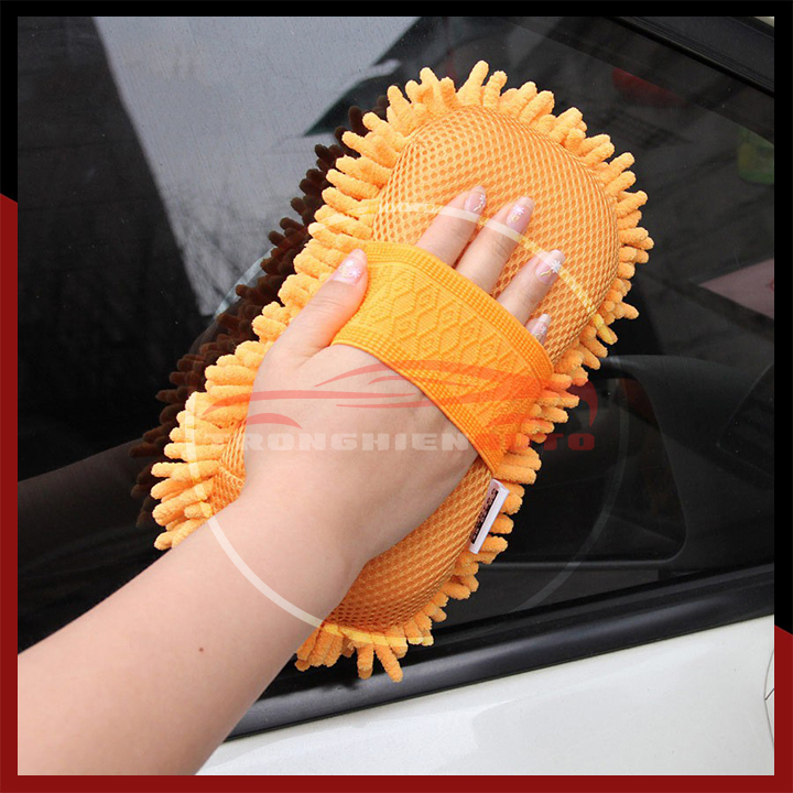 Miếng san hô rửa xe Microfiber siêu mịn tiện dụng (màu sắc ngẫu nhiên)