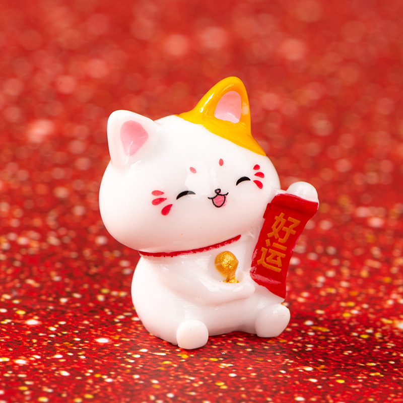 Dragon Year】Mini Cute Zhaocai Cat Home Decor Kawaii Lucky Cat