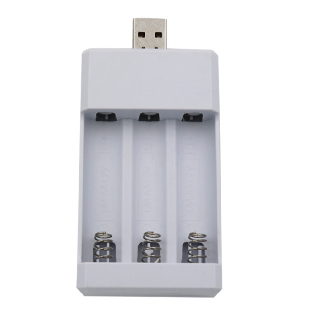 3 solts Bộ sạc pin Adapter Phích cắm USB Bộ sạc pin cho phổ AA/AAA