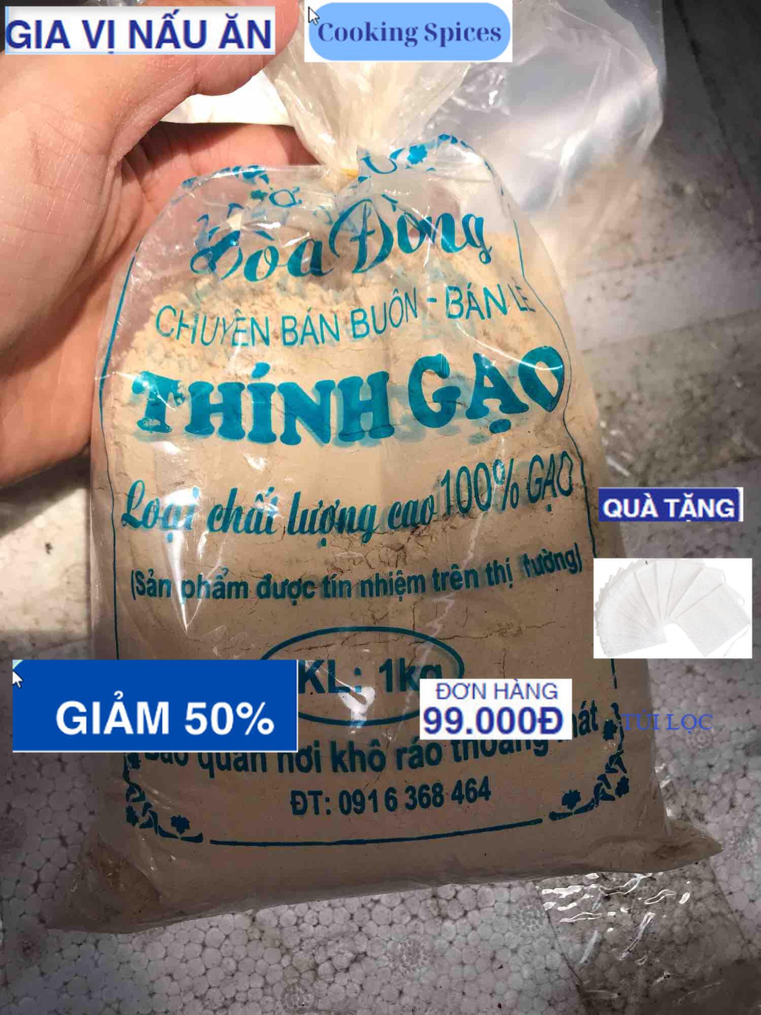 1kg Bột thính gạo làm nem thính nem tai