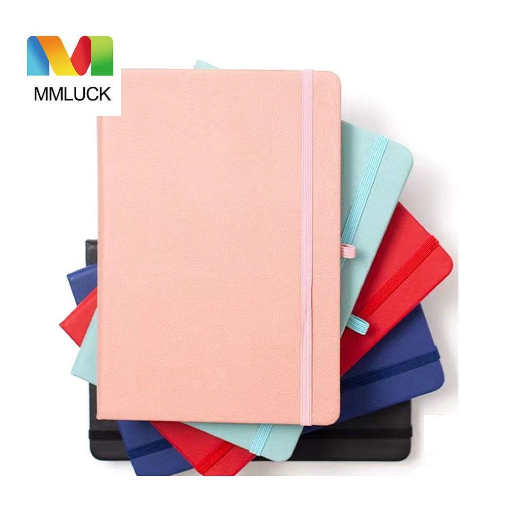 MMLUCK A5 Notebook Creative School Office Supplies Stationery Notes Planner Notebook Hand Ledger Hardback Notebook Lined Notepad Elastic Band Notebook